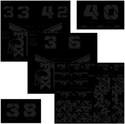 Fox Racing Custom Fork Und Shox Kit Aufkleberset -Angebote Rad Wonne Store 803 01 732 FOX Decal 2021 AM Custom Fork and Shock Kit Stealth Black 2