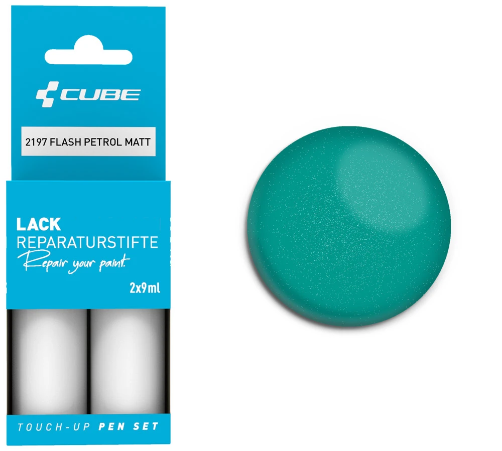 Cube Lackreparaturstift Set FLASH PETROL Matt 1 Cube Lackreparaturstift Set FLASH PETROL Matt