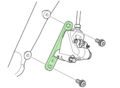 Shimano Flat-Mount Adapter Für VR 140/160mm Bremsscheibe -Angebote Rad Wonne Store Shimano Adapter Flat Mount VR auf Flat Mount 140 160mm Y8N230000 c